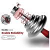 110lbs Adjustable Dumbbell Set – 3-in-1 Metal Barbell & Chrome Case