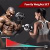 110lbs Adjustable Dumbbell Set – 3-in-1 Metal Barbell & Chrome Case