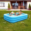 Large Inflatable Lounge Pool for Kids & Adults - 120"x72"x24"