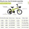 16 Inch Green Sporty Kids Bike with Training Wheels & Stand