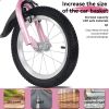 16 Inch Pink Sporty Kids Bike with Training Wheels & Stand