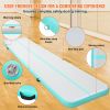 16ft Mint Green Inflatable Gymnastics Air Mat - 4" Thick