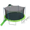 16FT Trampoline with Slide, Football Goal & Basketball Backboard Set