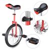 18-Inch Red Wheel Unicycle | Adjustable Seat for Kids & Adults
