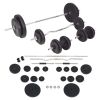 198.4 lb Adjustable Barbell & Dumbbell Weight Set | Home Gym