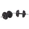 198.4 lb Adjustable Barbell & Dumbbell Weight Set | Home Gym