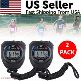 2-Piece Digital Sports Stopwatch Set