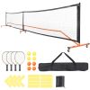 22FT Portable Pickleball Net Set w/ Wheels, Paddles & Lines