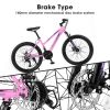 24" Girls & Women's Mountain Bike - 21 Speed & Dual Disc Brakes pink