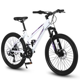 24" Girls & Women's Mountain Bike | 21 Speed & Dual Disc Brakes