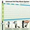 32'x3' Heavy Duty Volleyball Net Set – Adjustable Poles & Winch