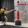 4-in-1 Boxing Stand with Bag, 360° Reflex Bar & Speedballs (Red)