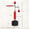 4-in-1 Boxing Stand with Bag, 360° Reflex Bar & Speedballs (Red)