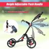 4-Wheel Folding Golf Push Cart - Lightweight Bag Trolley