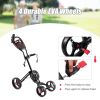 4-Wheel Folding Golf Push Cart - Lightweight Bag Trolley