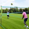 32'x3' Heavy-Duty Volleyball Net Set, 3-Level Adjustable Poles, Anti-Sag Winch, All-Inclusive Accessories