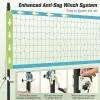 32'x3' Heavy-Duty Volleyball Net Set, 3-Level Adjustable Poles, Anti-Sag Winch, All-Inclusive Accessories