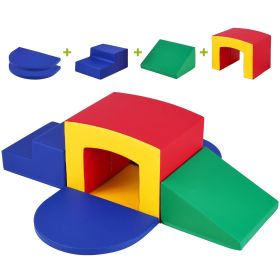 5-Piece Toddler Climbing Toys Indoor - Soft Foam Tunnel Set