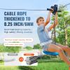 60 ft Zipline Kit for Kids & Adults - 500 lb Capacity | Seat