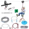 60 ft Zipline Kit for Kids & Adults - 500 lb Capacity | Seat
