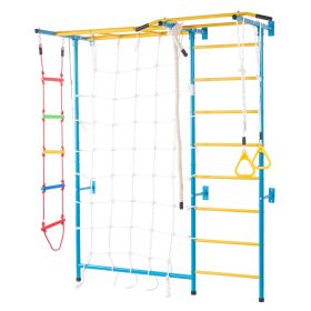 7-in-1 Indoor Jungle Gym for Toddlers | Carbon Steel Swedish Net