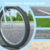 26" 7-Speed Blue City Commuter Bike with Basket & Lock