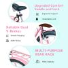 26" 7-Speed Pink City Commuter Bike with Basket & Lock