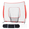 7x7 ft Baseball Softball Practice Net w/ Strike Zone Target