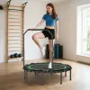 48" Rebounder Trampoline for Adults, Foldable Mini Trampoline with Adjustable Handle Bar for Indoor Outdoor - Green