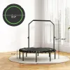 48" Rebounder Trampoline for Adults, Foldable Mini Trampoline with Adjustable Handle Bar for Indoor Outdoor - Green