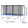 8 x 14FT Rectangle Outdoor Trampoline – ASTM Approved with Net