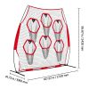 Red 8x8 Football QB Practice Net with 6 Target Pockets