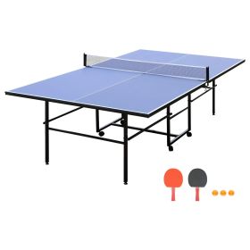 9ft Mid-Size Table Tennis Table Set | Foldable & Portable
