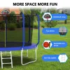 14FT Outdoor Trampoline with Basketball Hoop – ASTM Approved Reinforced Frame & Safety Enclosure Net