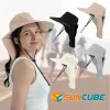 Wide Brim Sun Hat with Neck Flap, UPF50+ - Beoge w/Bow