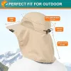 Wide Brim Sun Hat with Neck Flap, UPF50+ - Tan