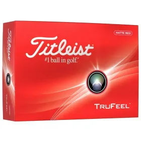 12-Count Matte Red Distance Golf Balls – Ultra-Soft Feel & Extended Drive Performance