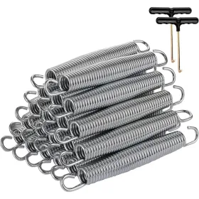 7-Inch Trampoline Springs, 20 Pack with 2 T-Hooks – Galvanized Steel Replacement Parts for Skywalker, JumpKing, Upper Bounce, SkyBound
