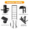 Disc Golf Storage Rack 6‑Tier – Heavy‑Duty Metal Disc Organizer Shelf, Space‑Saving Disc Station (Black)