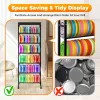 Disc Golf Storage Rack 6‑Tier – Heavy‑Duty Metal Disc Organizer Shelf, Space‑Saving Disc Station (Black)
