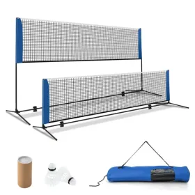 10ft Multi-Sport Net Set - Adjustable Height (33.5"-61"),  Badminton/Volleyball/Pickleball/Tennis Use