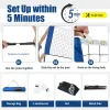 10ft Multi-Sport Net Set - Adjustable Height (33.5"-61"),  Badminton/Volleyball/Pickleball/Tennis Use