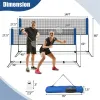 10ft Multi-Sport Net Set - Adjustable Height (33.5"-61"),  Badminton/Volleyball/Pickleball/Tennis Use