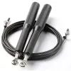 1pc Black PVC Adjustable Tangle Free Jump Rope – Aluminum Handles | Men & Women Fitness & Home Workout