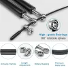1pc Black PVC Adjustable Tangle Free Jump Rope – Aluminum Handles | Men & Women Fitness & Home Workout