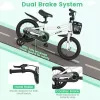14 Inch Kid's Bike with 2 Training Wheels for 3-5 Years Old - white