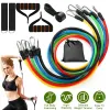 11Pcs Resistance Bands Set Fitness Workout Tubes Exercise Tube Bands