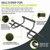 Multi Grip Pull Up Bar – Full Body Strength Training for Pull Ups, Sit Ups, Push Ups, Dips & Ab Work