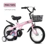 16 inch sporty kids bike with training wheels and stand Adjustable saddle Suitable for boys and girls aged 4-8 years tall Height 41-46 inches