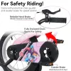 16 inch sporty kids bike with training wheels and stand Adjustable saddle Suitable for boys and girls aged 4-8 years tall Height 41-46 inches